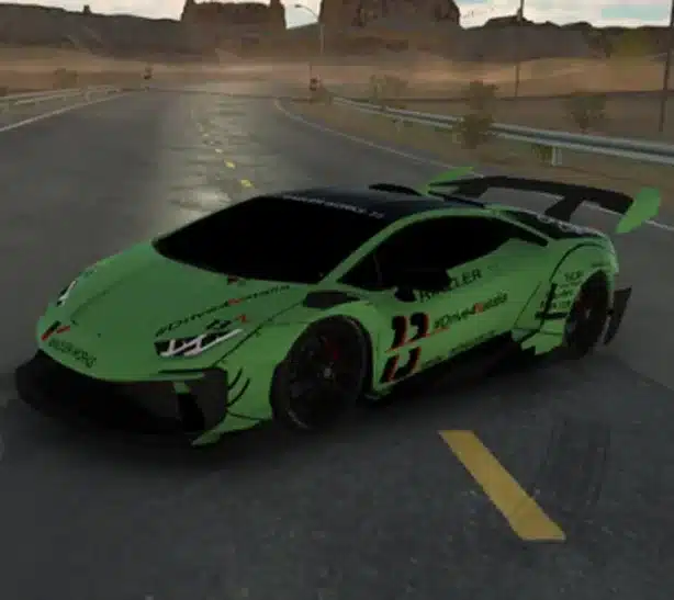 Lamborghini Huracan LP610-4 in car parking multiplayer