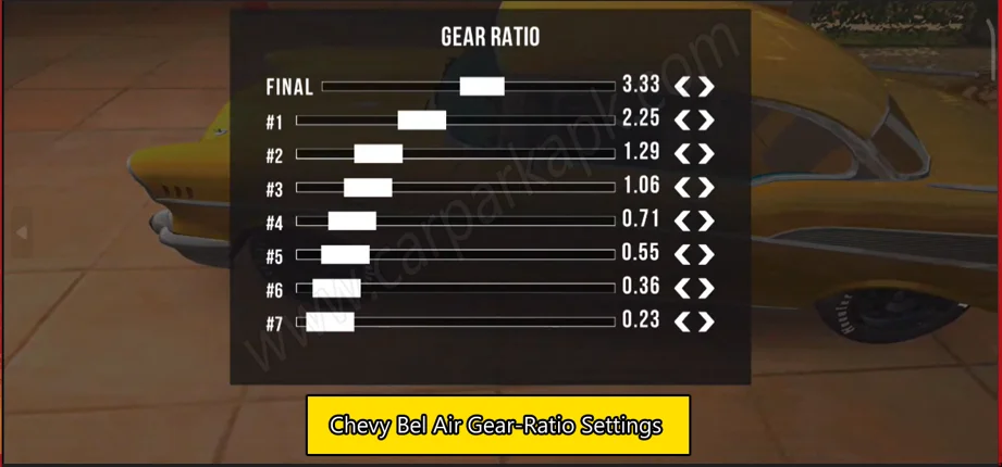 GearBox Ratio Settings